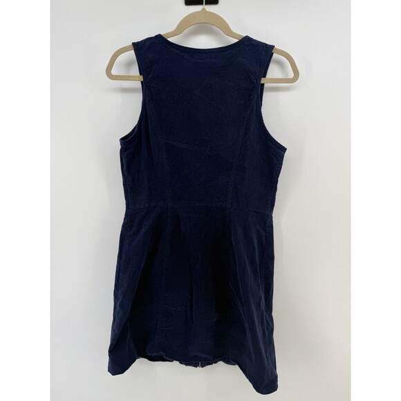Sequin HEART Sleeveless Fall Micro Corduroy Layering Dress 13 cotton blue Zipper - Picture 3 of 11